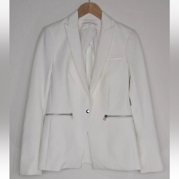 Veronica Beard Scuba Dickey Jacket Blazer White Size 0 Career Womens
